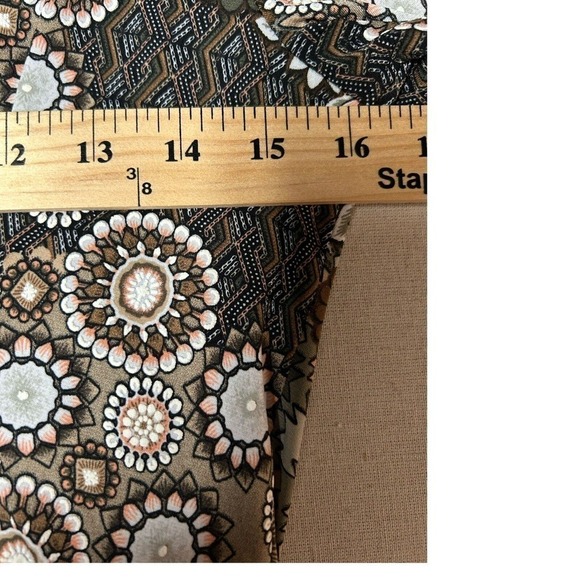 Northstyle Brown Multicolored Fit and Flare Short Sleeve Floral Dress Size 6 - Picture 11 of 15